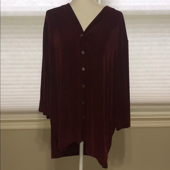 Tops - Reddish button down blouse (plus size)